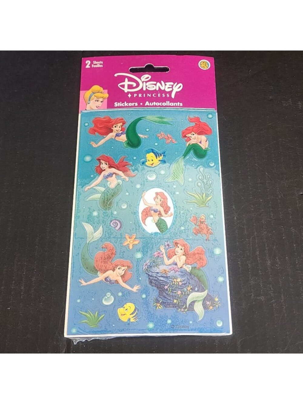 Vintage Sandylion Disney's The Little Mermaid Ariel Princess 2 Sticker Sheets...